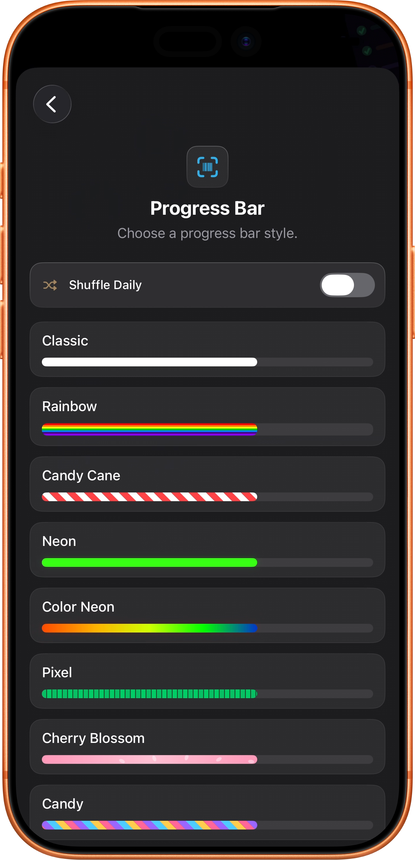 Progress bars dark