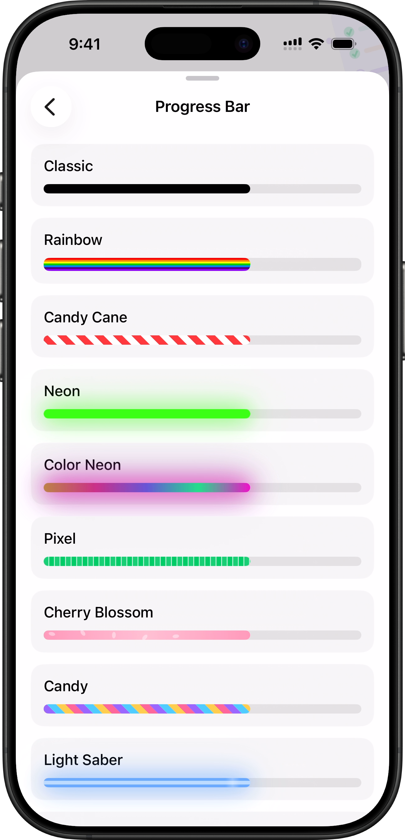 Progress bars light